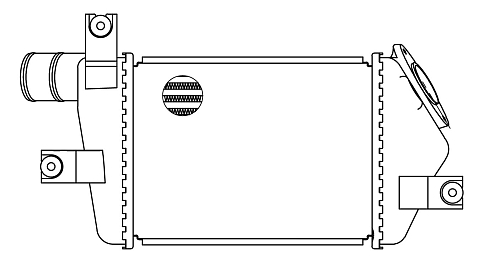 ОНВ (радиатор интеркулера) для автомобилей L200 (06-)/Pajero Sport (08-) TD