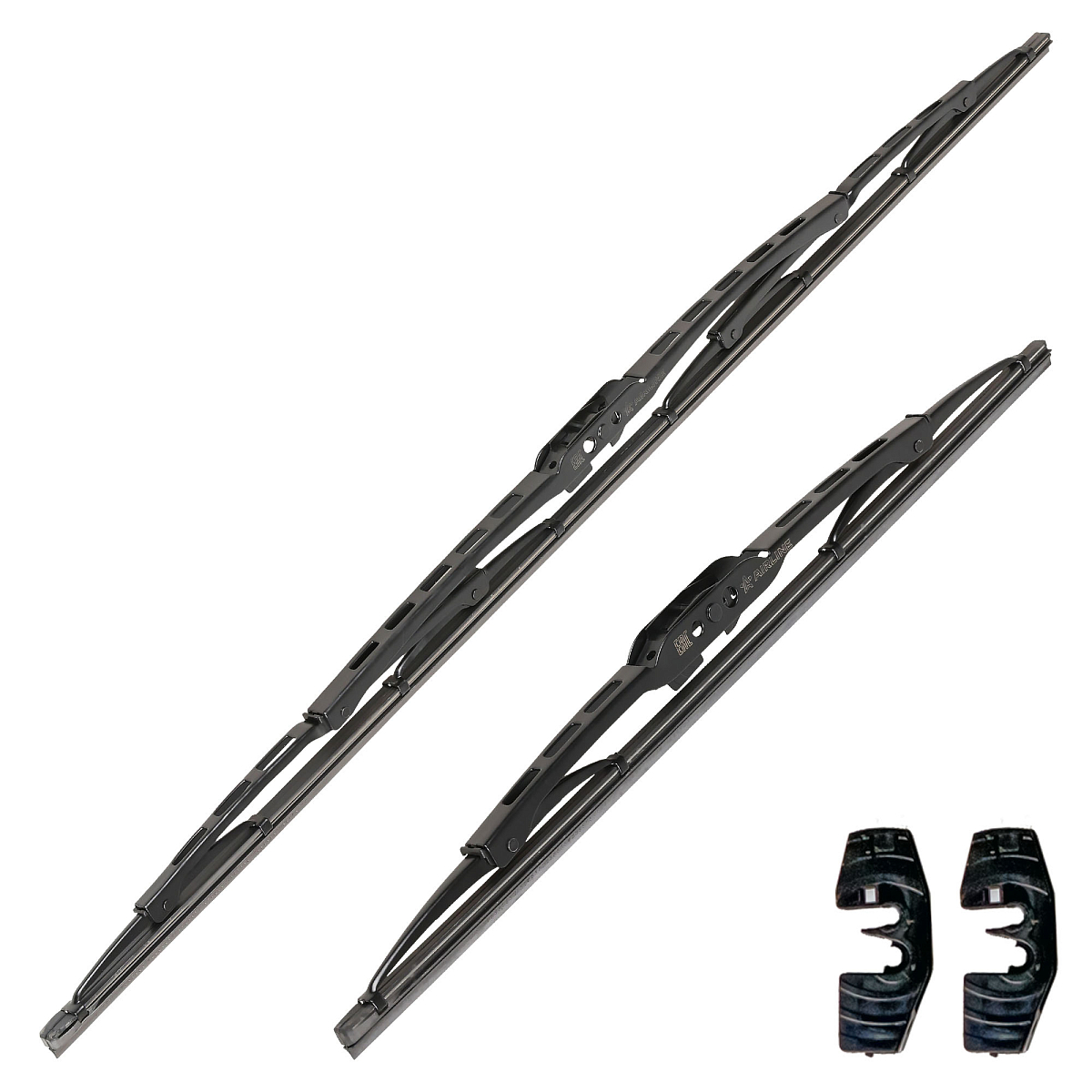 Щетки стеклооч комплект (2 штуки) 650/400мм (26"/16") каркасные с креплением "Крючок 9х3, 9х4 мм" (AWBJ013) МП-серия