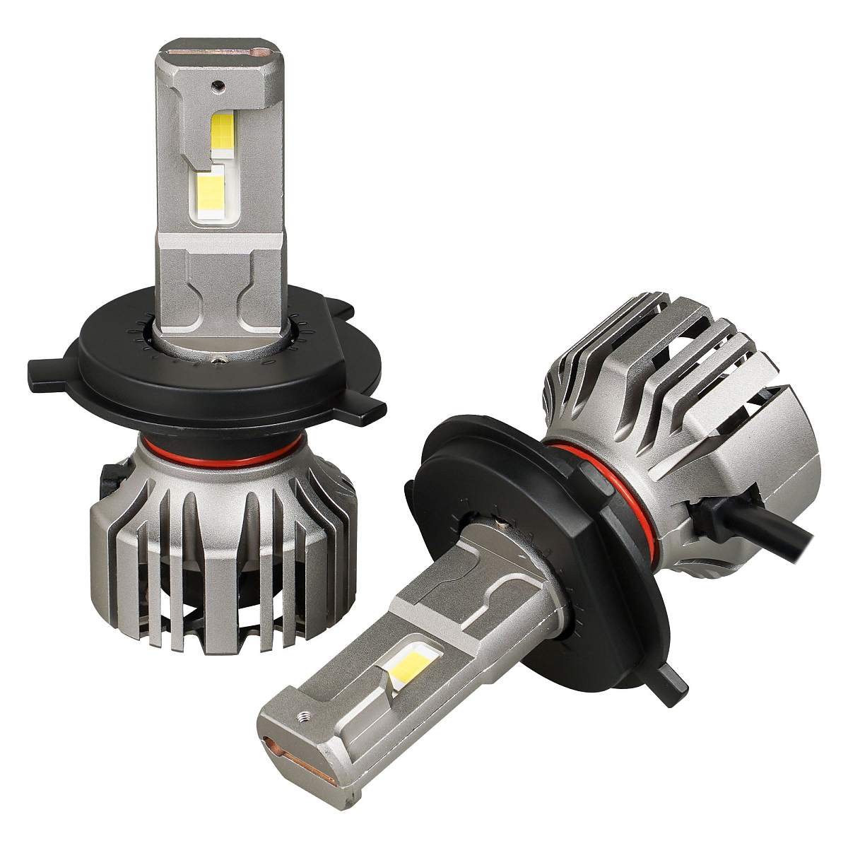 Лампа светодиодная H4 PRO, 50Вт, 9200Лм (4600Лм x 2), 6000К (Белый), 12/24В, комплект 2 шт.