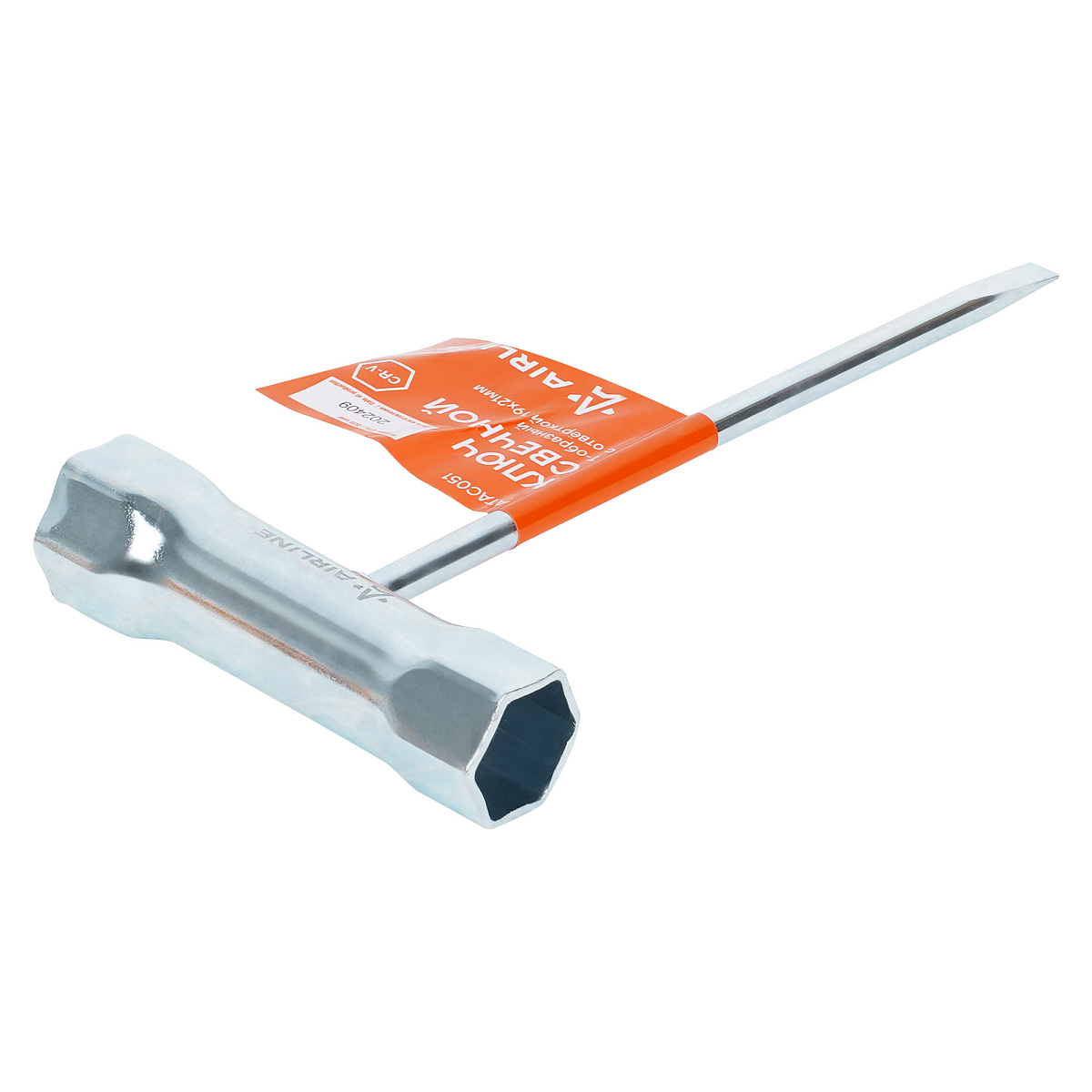 Ключ свечной Т-образный с отвёрткой 19x21мм