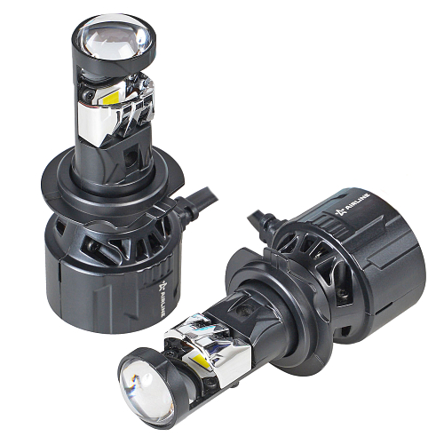 Лампа светодиодная H7 ECO LENS, 45Вт, 5700Лм (2850Лм x 2), 6500К (Белый), 12/24В, комплект 2 шт.