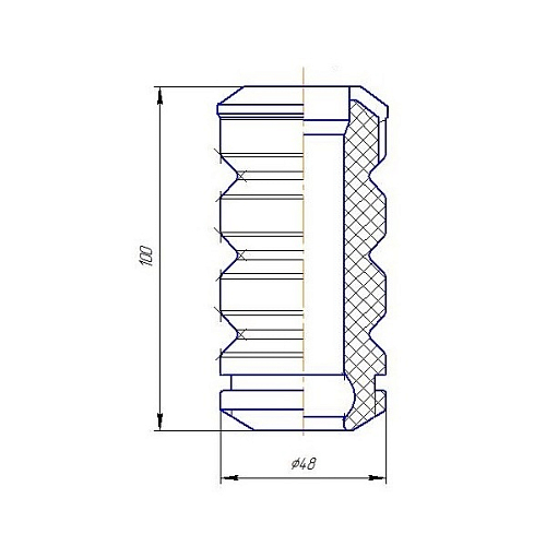 Ремонтный комплект переднего амортизатора (кожух + отбойник) для автомобиля Лада 1119 Kalina