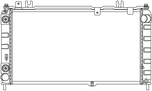 Радиатор охлаждения для а/м Лада 2190 Гранта АТ (паяный)