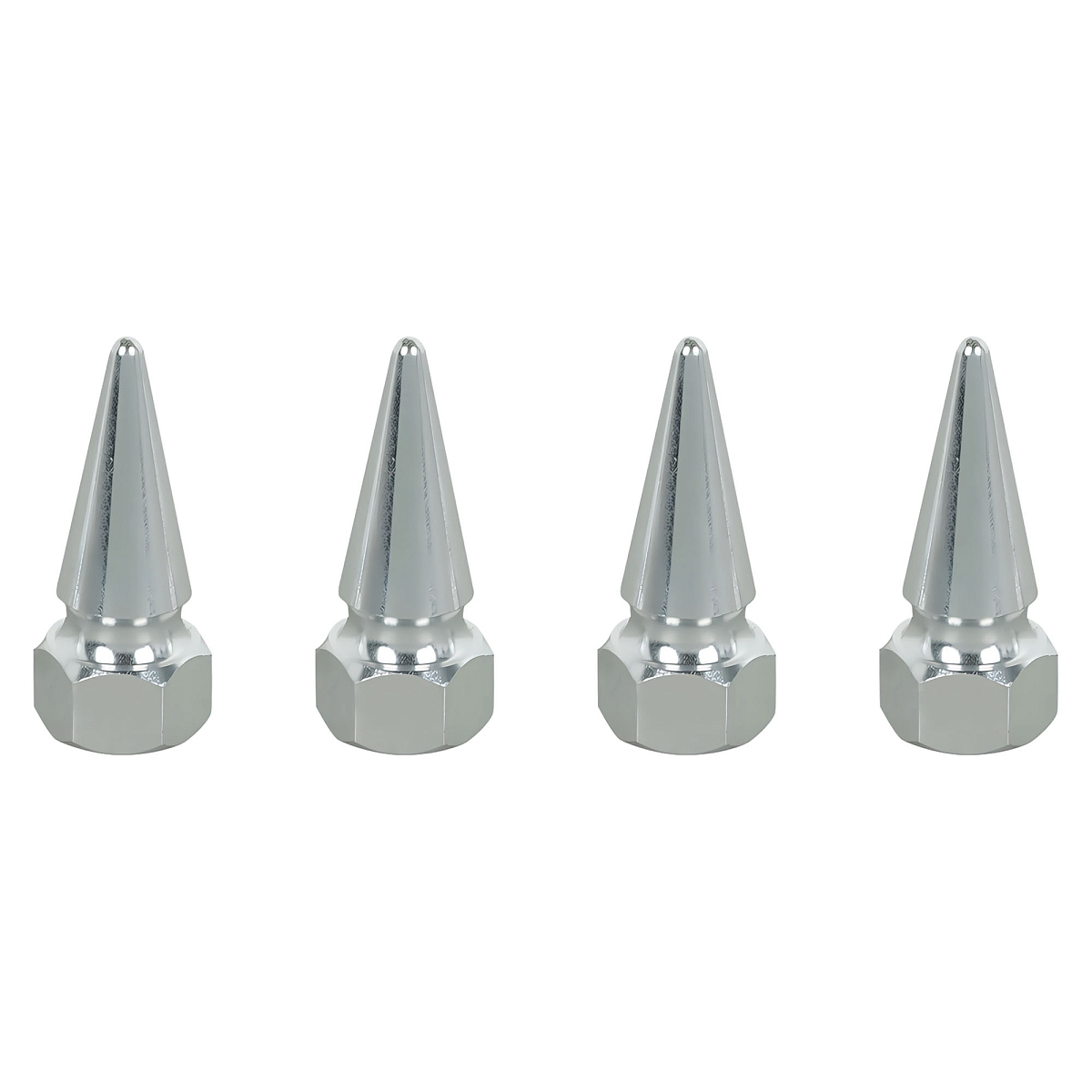 Колпачки на шинный вентиль K-11, серебряные, металл, 4 шт.