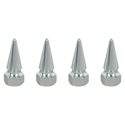 Колпачки на шинный вентиль K-11, серебряные, металл, 4 шт.