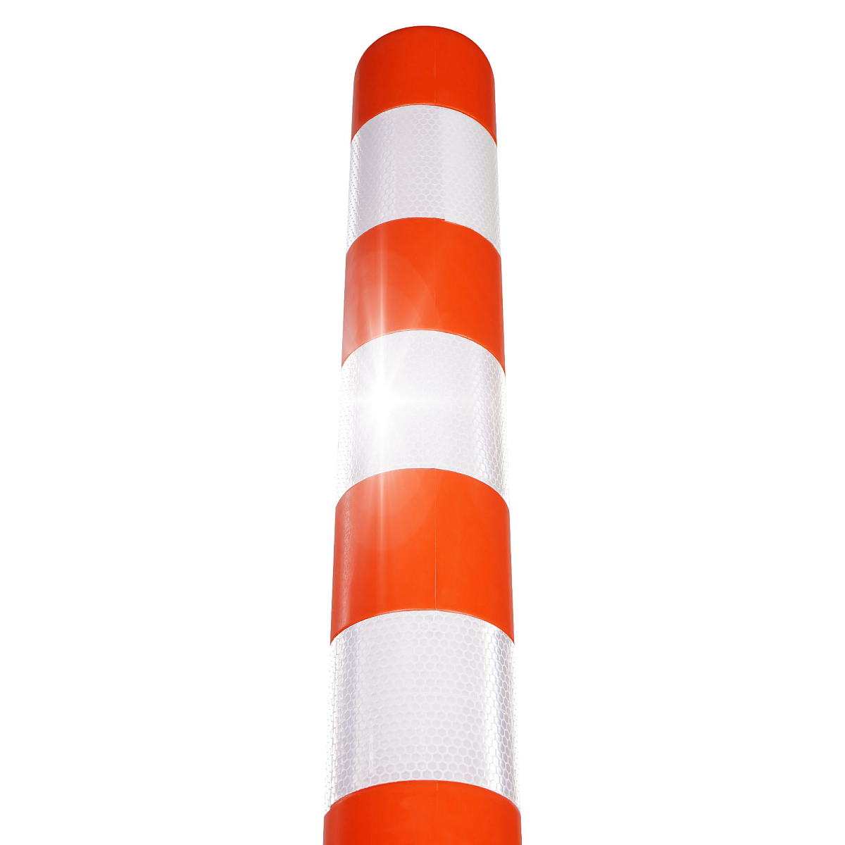 Столбик парковочный 1000мм, 3 световозвр.полосы, анкерн.креп., пластик, оранжевый