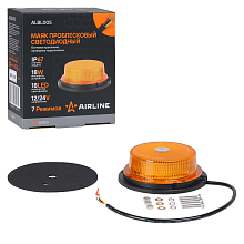 Маяк проблесковый светодиодный PRO, 18Вт, 18LED, 12/24В, 7 режимов, болтовое крепление, D-120мм, H-40мм