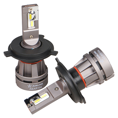 Лампа светодиодная H4 PLUS, 28Вт, 5000Лм (2500Лм x 2), 6000К (Белый), 12/24В, комплект 2 шт.