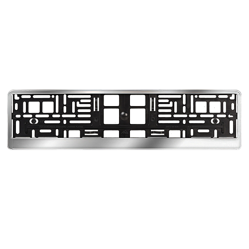 Рамка под номерной знак "Хром", с планкой