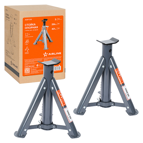 Стойка опорная 3т 286-401мм, пальцевый механизм, складная, 2 шт.
