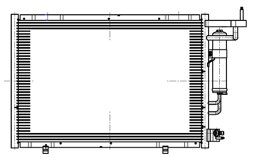 Радиатор кондиционера для автомобилей EcoSport (14-)/Ford Fiesta (12-) 1.6i/2.0i