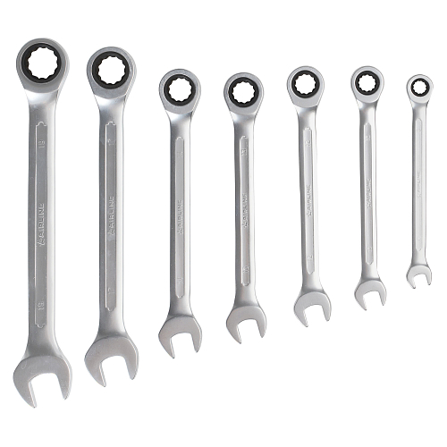 Набор ключей комбинированных трещоточных PRO 7пр. (8-19мм) сумка