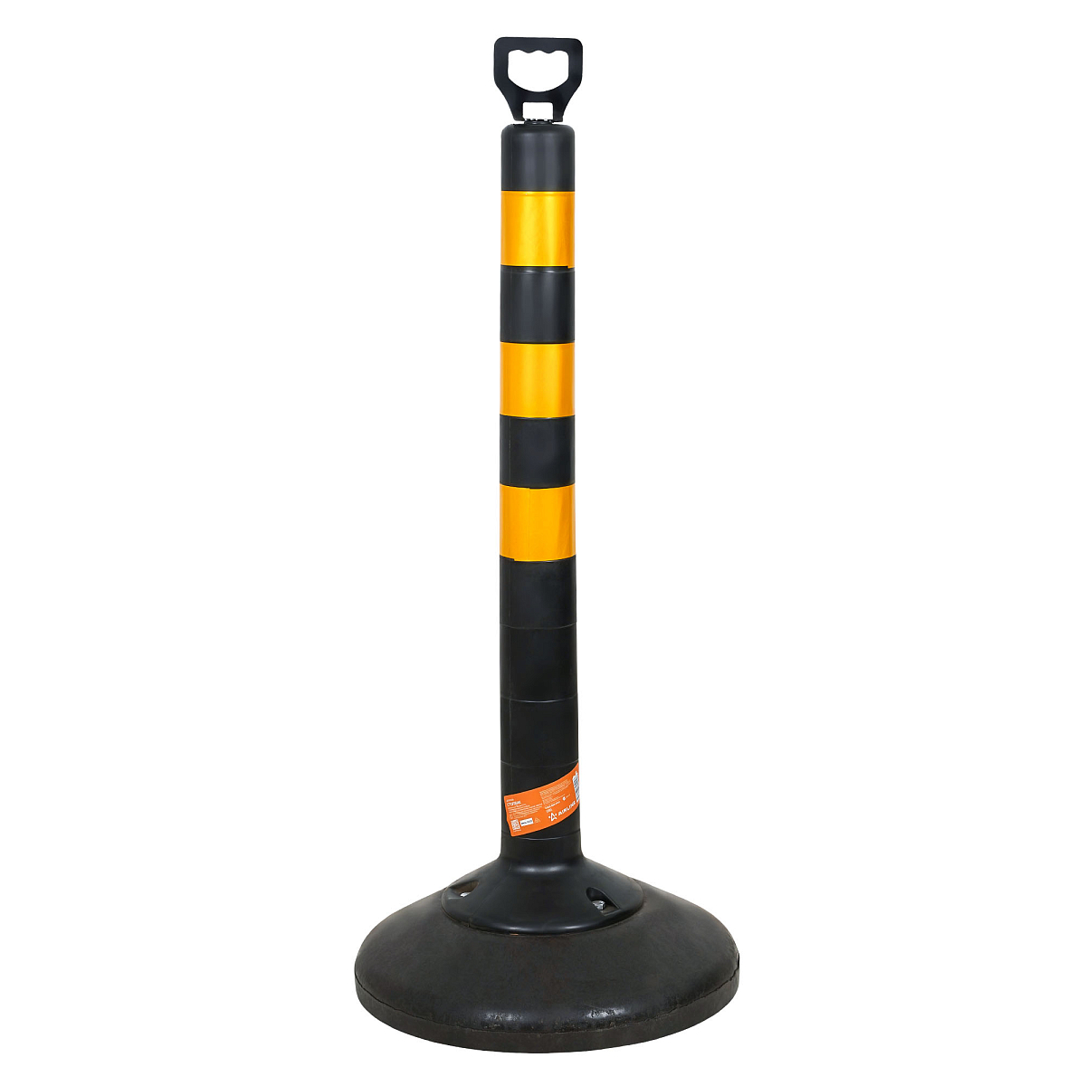 Столбик парковочный 750мм(СПУ) 3 световозвр.полосы, переносной с утяжел., пластик,черн.