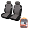 Чехлы для сидений универсал. "RS-4+", передние, 2 шт.(4 предм.), велюр, черн./сер.
