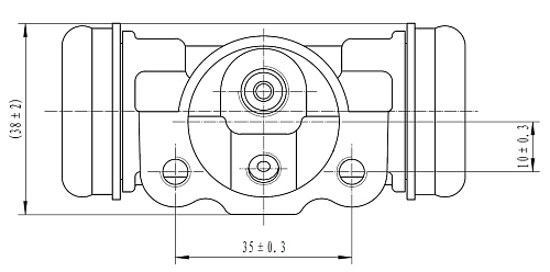 Цилиндр тормозной для автомобилей Toyota RAV4 (94-) задний левый / правый d=17.5мм