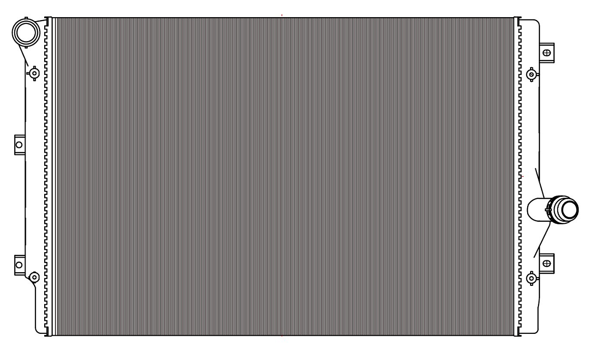 Радиатор охлаждения для автомобилей Octavia A5 (04-)/VW Golf V (03-)/Passat (05-) 1.6D/2.0D/2.0T