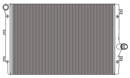 Радиатор охлаждения для автомобилей Octavia A5 (04-)/VW Golf V (03-)/Passat (05-) 1.6D/2.0D/2.0T