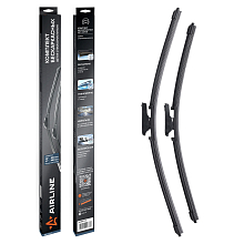 Щетки стеклоочистителя комплект 550/480мм (22"/19") бескаркасные с креплением "Bayonet arm 9x4 мм", 2 штуки МП-серия