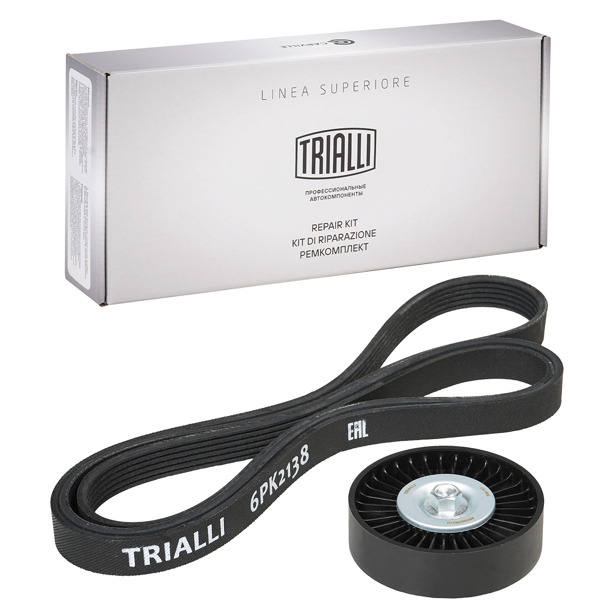 Ремкомплект привода для автомобилей Hyundai Solaris (10-) 1.4i/1.6i (1 ремень 6PK2138+1 ролик)