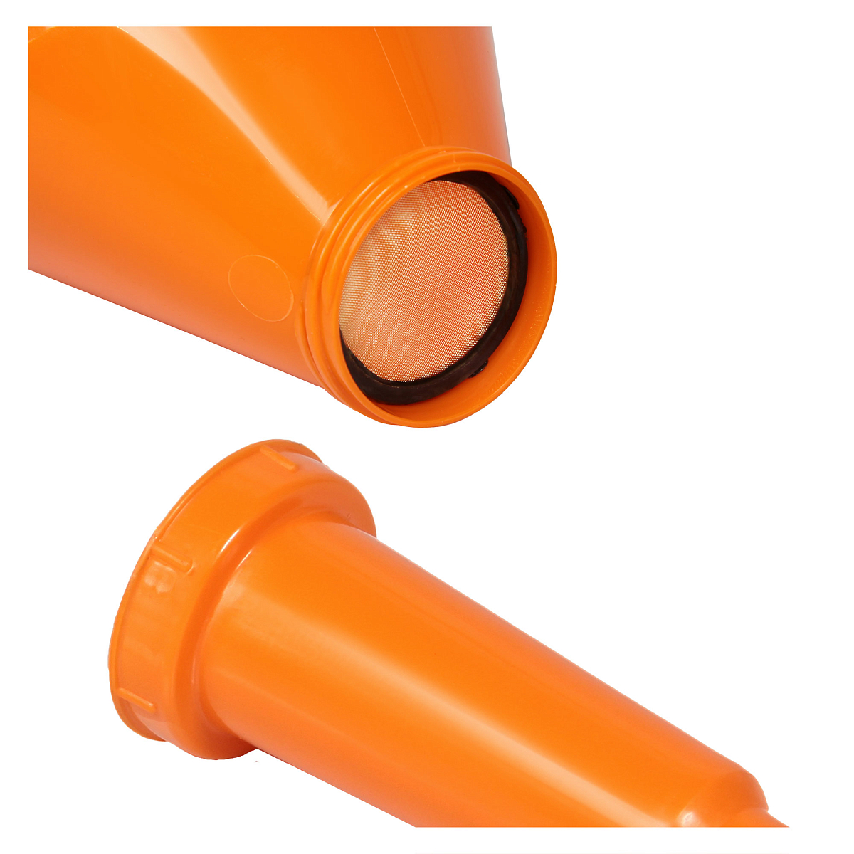 Воронка разборная D-120мм с угловым носиком, L=150мм, латунная сетка