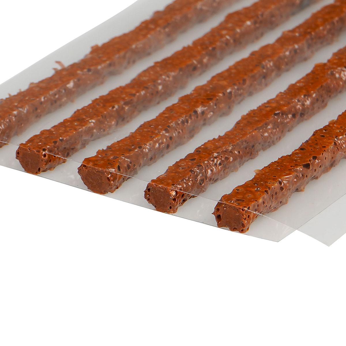 Жгуты для ремонта б/к шин, 6*100мм, 50 шт, коричневые, ПВХ подложка, в коробке