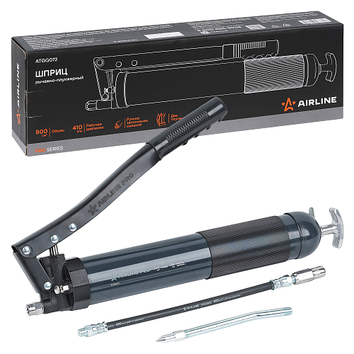 Шприц двухплунжерный 800см3 PRO, клапан уд. воздуха