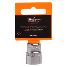 Головка торцевая 3/8"DR шестигранная 16мм, L=25мм пласт.подвес