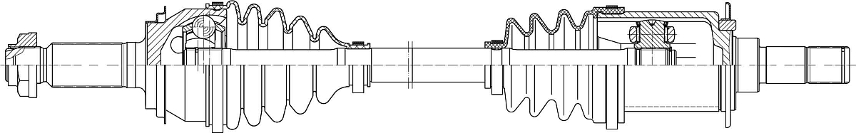 Привод задний правый для автомобилей Honda CR-V (06-) 2.0i 4WD