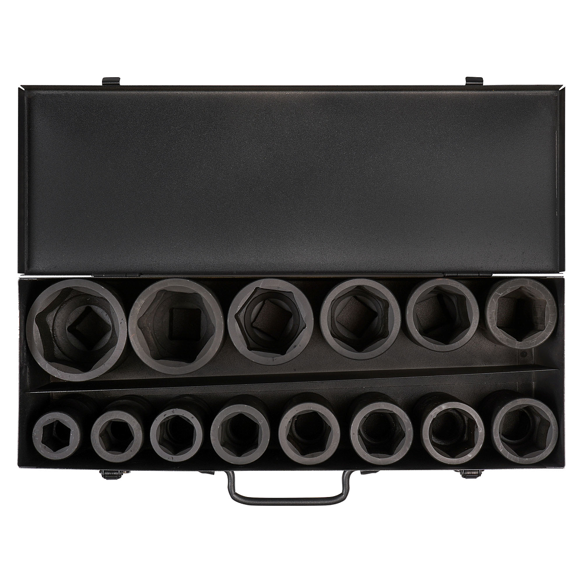 Набор головок ударных 1"DR L=90мм, 14пр. (22-60мм) металл.кейс