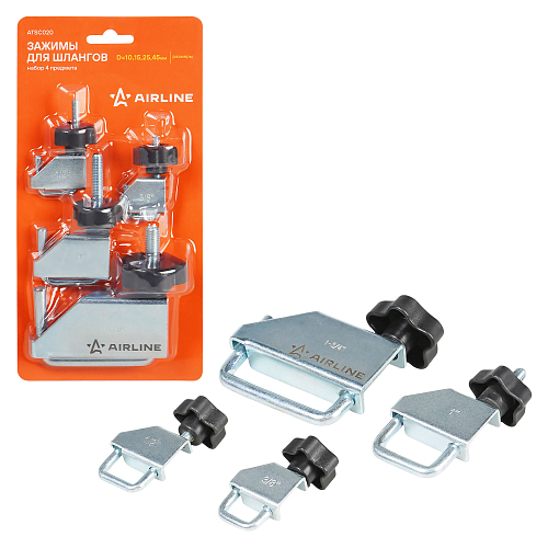 Зажимы для шлангов, набор 4пр. (D=10,15,25,45мм)