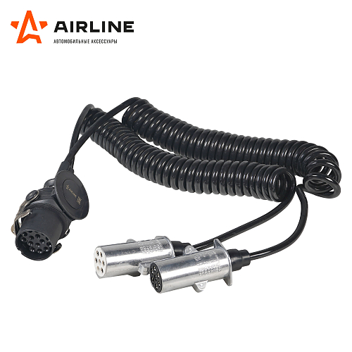 Кабель прицепа 24В адаптер с 15 конт. на тип-N 7 конт. и тип-S 7 конт. 4,5м (металл)