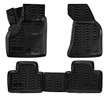 Ковры для Лада Priora (07-), 4 шт., выс. борт, 3D с подпятником, ТЭП, черн.