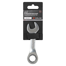 Ключ комбинированный трещоточный короткий 17мм PRO, пласт.подвес