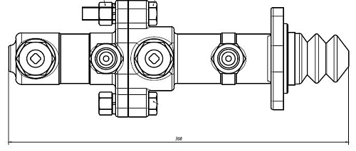 Цилиндр тормозной для автомобилей ГАЗ 3307 / 66 / 53 главный (с расширительным бачком)