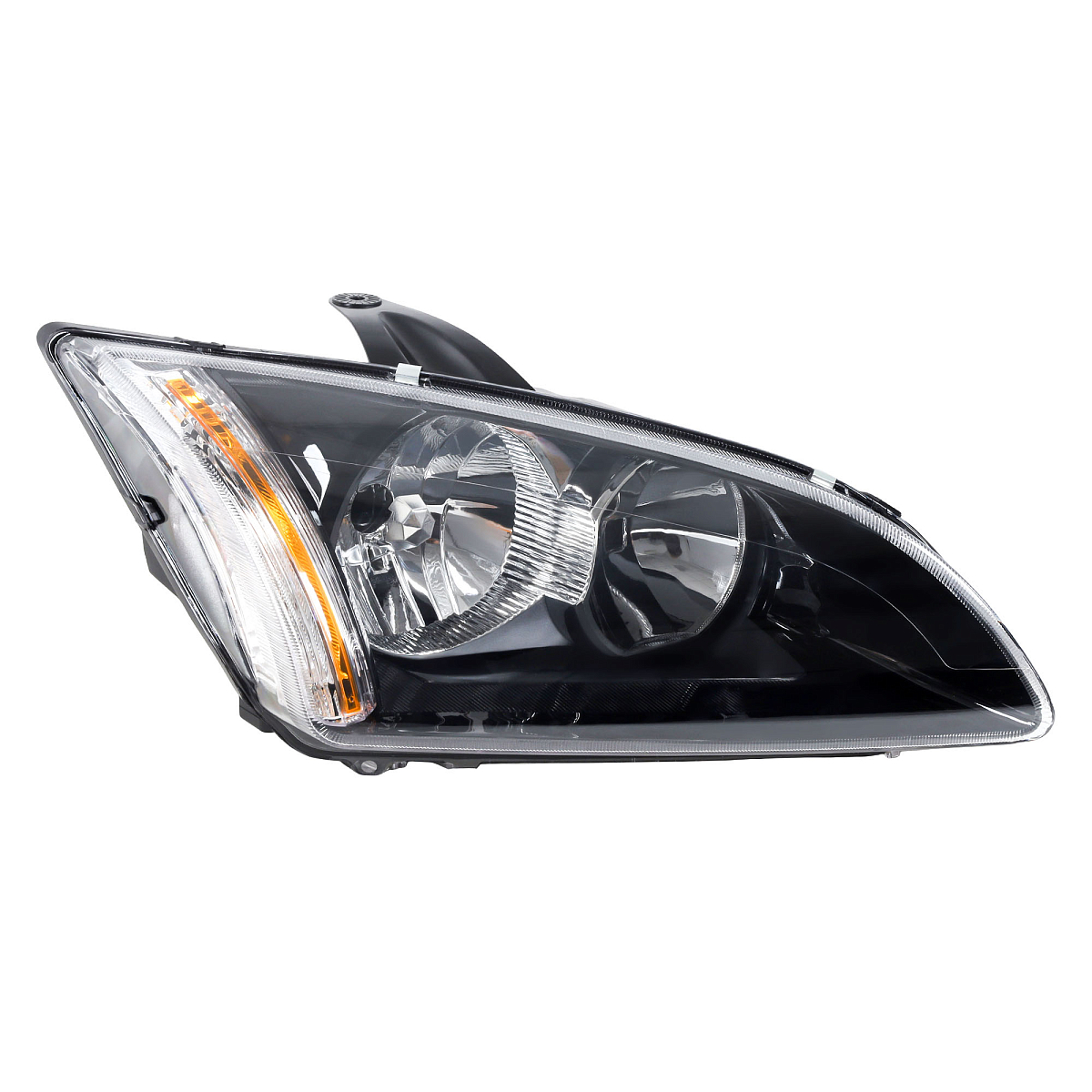 Фара для автомобилей Ford Focus II (05-) (головного света) галоген, электрический корректор, цвет рамы: черный, правая