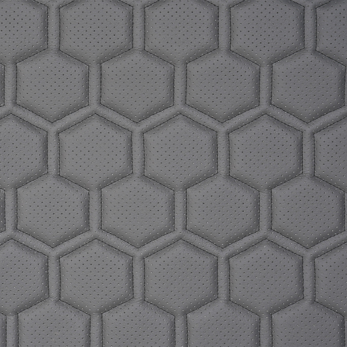 Накидка "Алькантара", задняя (3 предмета), экокожа с перфорацией, серая