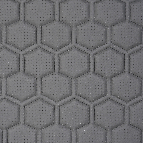 Накидка "Алькантара", задняя (3 предмета), экокожа с перфорацией, серая