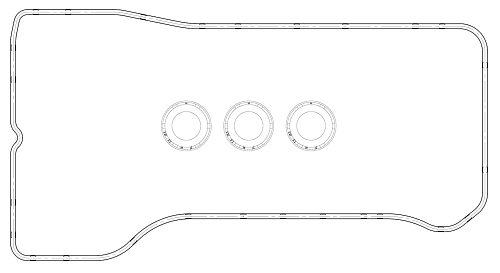 Прокладка клапанной крышки для а/м Toyota Highlander (07-)/Lexus RX (08-)/Camry (06-) 3.5i (кмпл. прав.)
