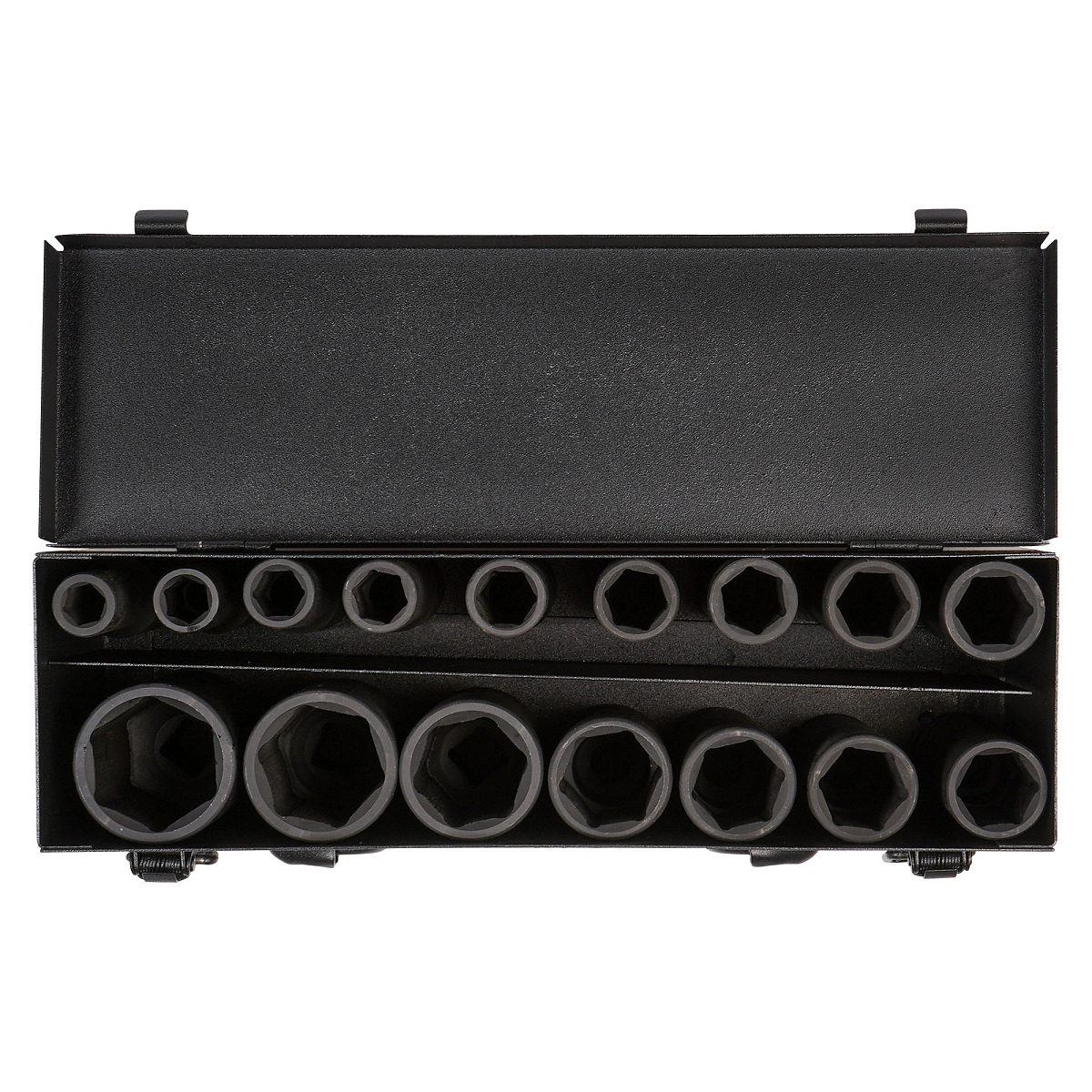 Набор головок ударных 1/2"DR L=78мм, 16пр. (10-32мм) металл.кейс