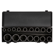 Набор головок ударных 1/2"DR L=78мм, 16пр. (10-32мм) металл.кейс