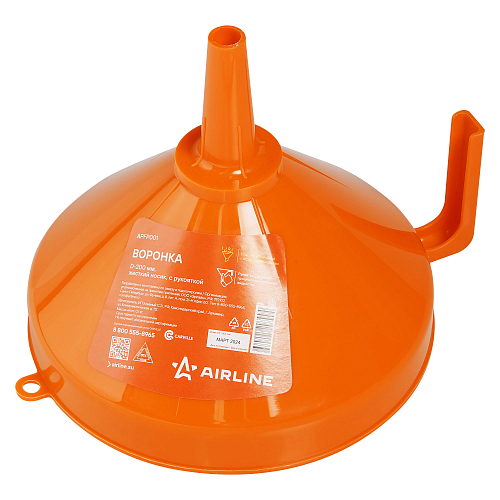 Воронка D-200мм с жестким носиком, L=180мм, рукоятка