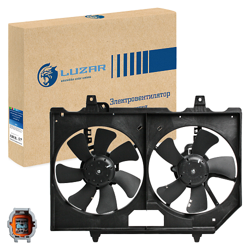 Электровентилятор охлаждения для автомобилей Nissan X-Trail (T30) (01-) 2.0i/2.5i (2 вент.) (с кожухом)