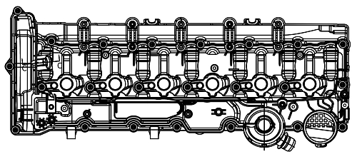 Крышка клапанная для а/м BMW X6 (07-)/X5 (13-)/X3 (10-)/7 (08-) 3.0D