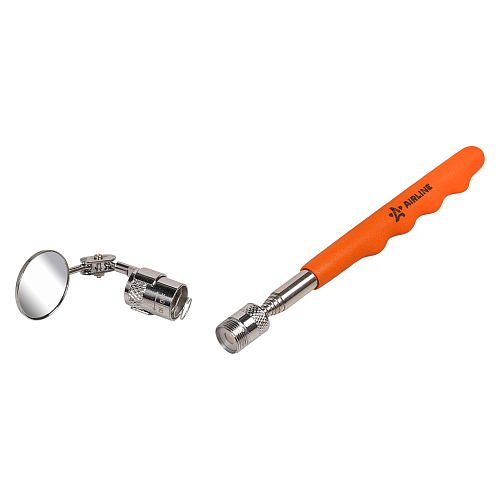 Зеркало инспекционное телескопическое с подсветкой подвижное, D=32мм, L=250-880мм