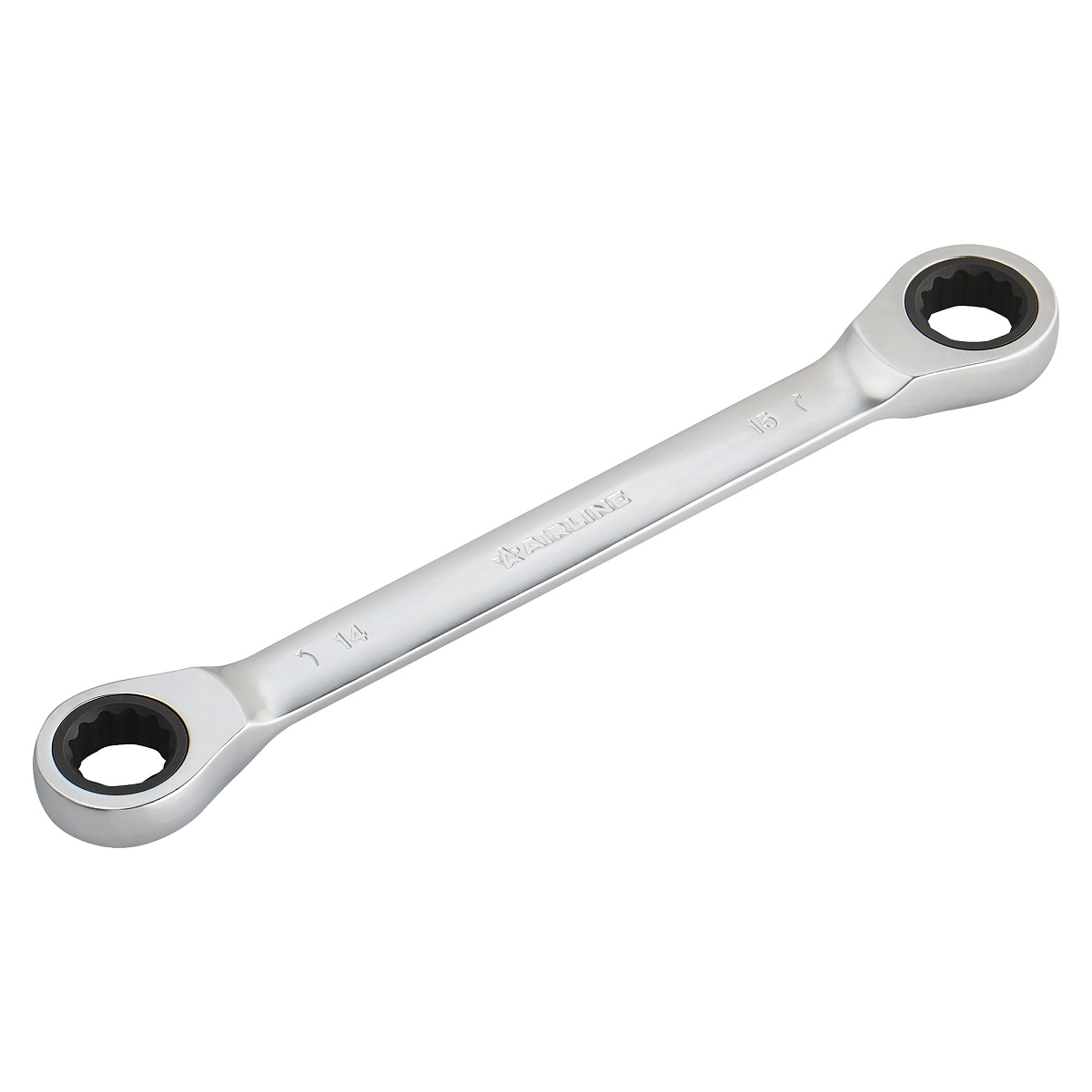 Ключ накидной трещоточный 14х15мм PRO, пласт.подвес