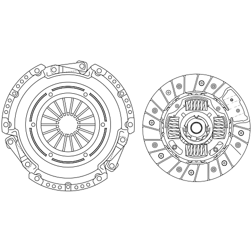 Комплект сцепления для автомобилей Ford Focus I (98-) 1.6i, 1.8i / Focus II (05-) 1.4i, 1.6i / Mondeo IV (07-) 1.6i (аналог SACHS) без муфты