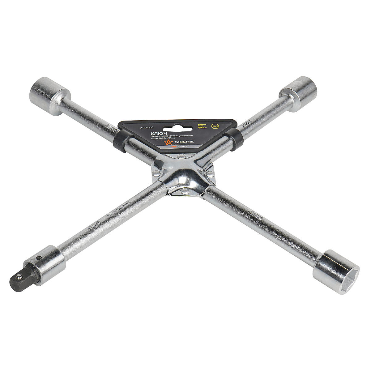 Ключ баллонный крестовой усиленный (17*19*21*23*1/2) 400мм PRO