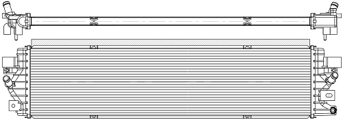 Радиатор охлаждения для а/м LiXiang L8/L9 (22-) 1.5H (жидк. интеркул.) (верхний)