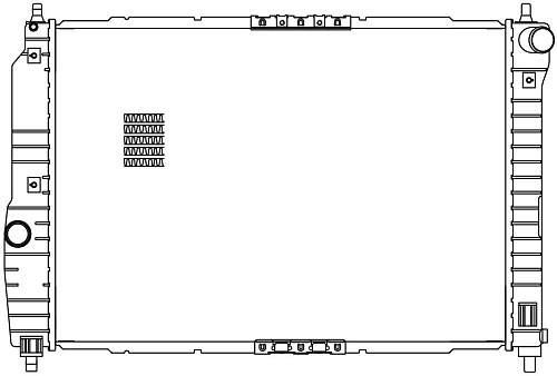 Радиатор охлаждения для автомобилей Aveo (05-) 1.2i/1.4i MT A/C+ (паяный)