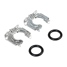 Кмпл для подключ. радиатора отоп. для автомобилей Лада/PSA/VAG (фиксаторы + кольца) (тип Valeo)